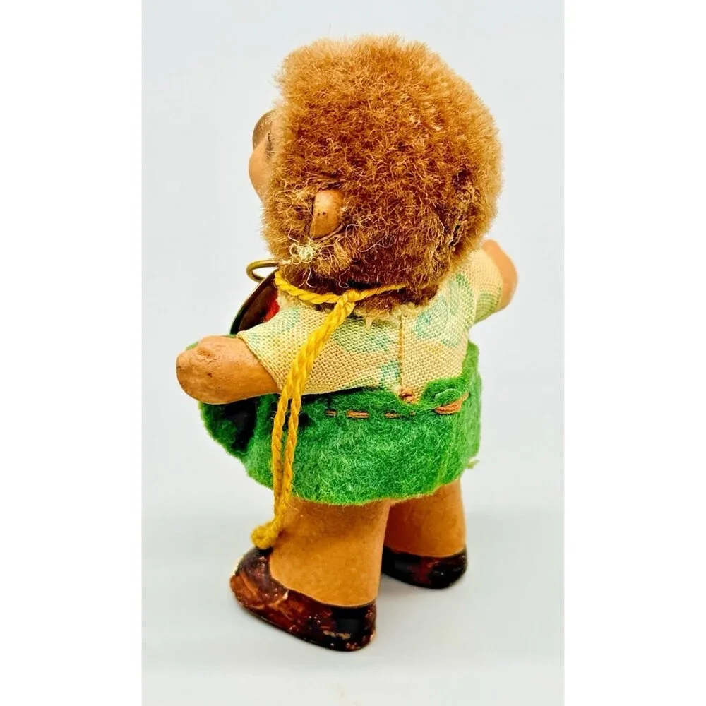 Vintage Miniature Mecki Hedgehog Couple Stuffed Animal 3 inch Budapest Medallion
